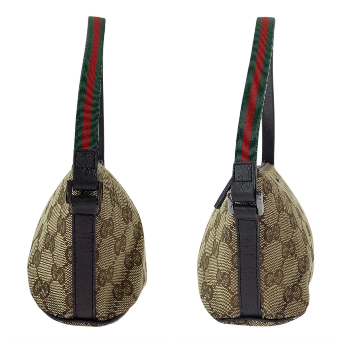16293
GUCCI グッチ シェリーライン ベージュ ブラウン GGキャンバス / レザー 141809 ハンドバッグ アクセサリーポーチ  レディース ABP33