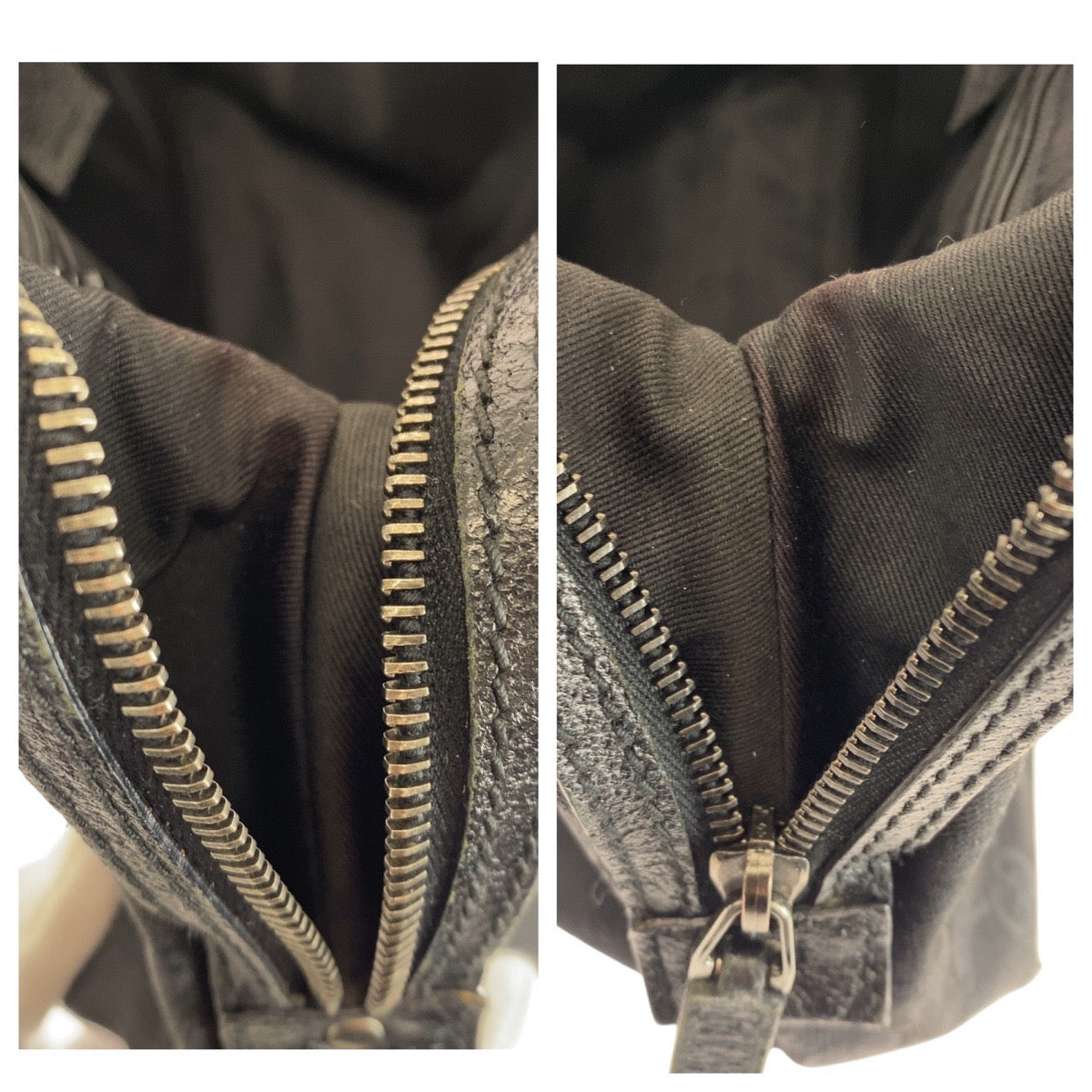 16295
GUCCI グッチ ブラック 黒 シルバー金具 GGキャンバス / レザー 113009 トートバッグ ハンドバッグ  レディース AB24