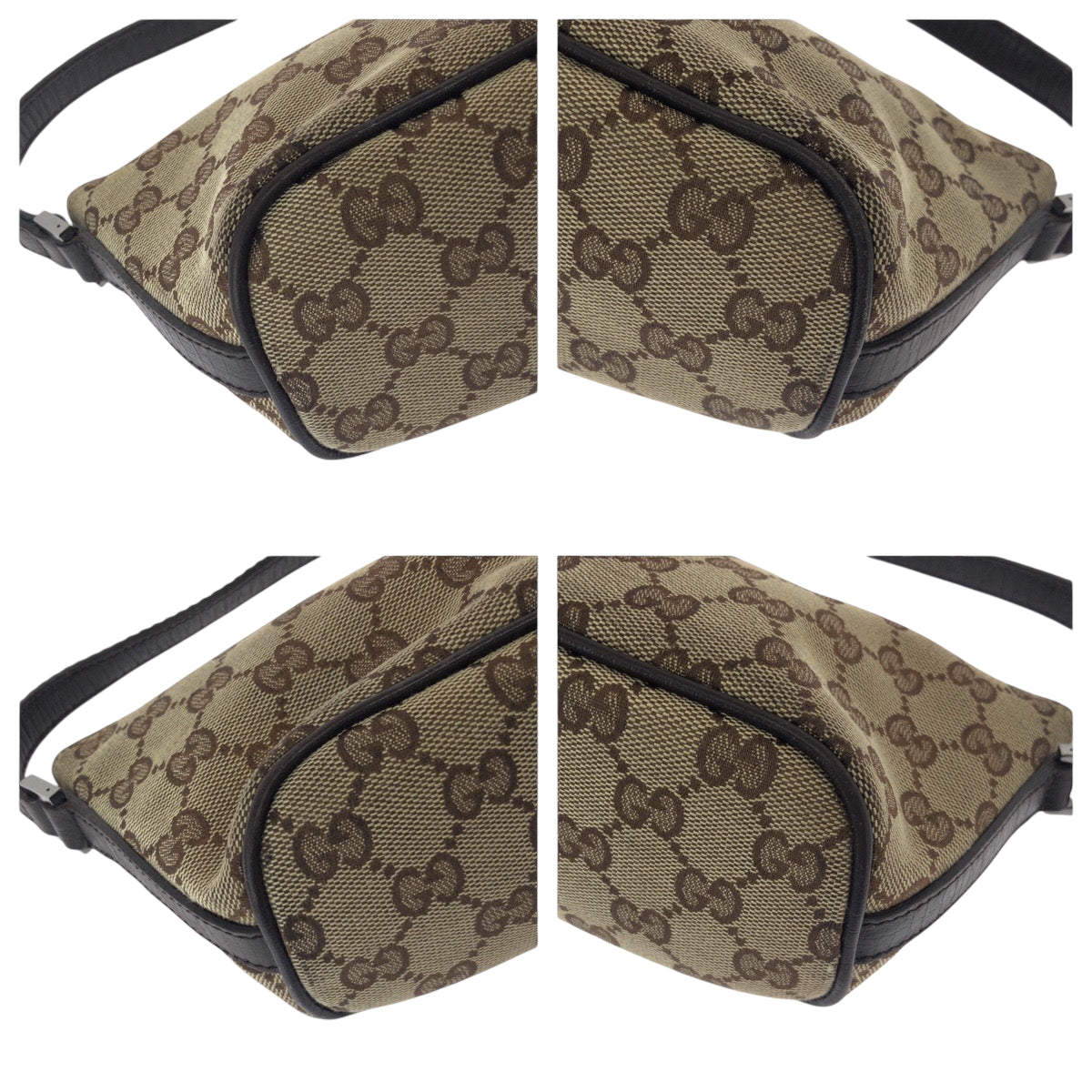 16298
GUCCI グッチ シェリーライン ベージュ ブラウン シルバー金具 GGキャンバス 141309 ハンドバッグ アクセサリーポーチ  レディース AB24