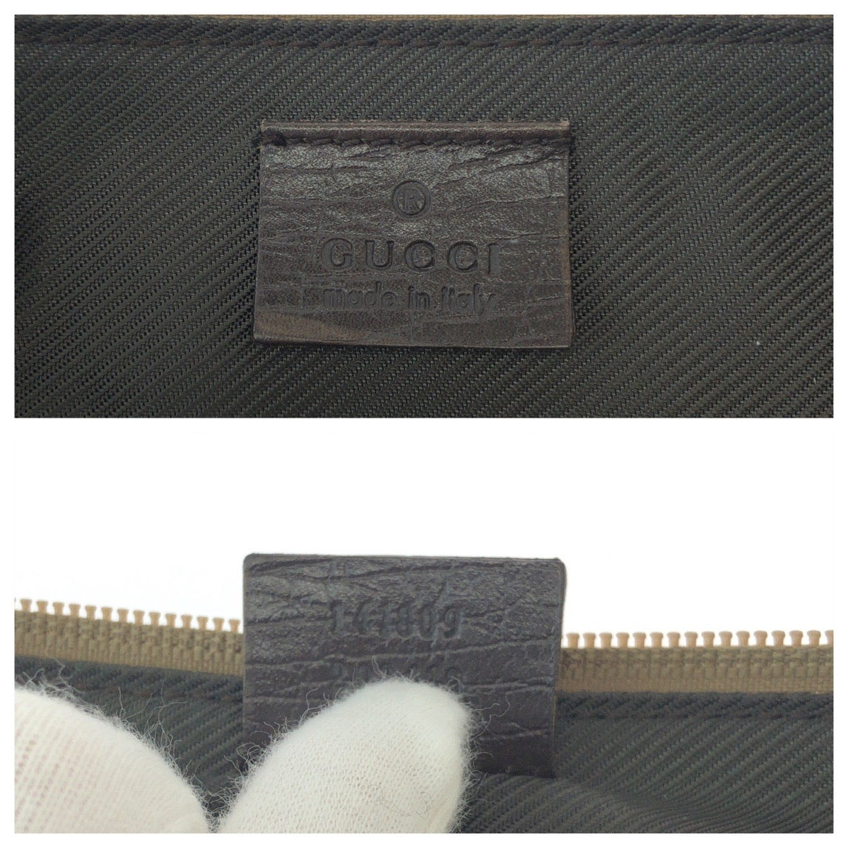 16298
GUCCI グッチ シェリーライン ベージュ ブラウン シルバー金具 GGキャンバス 141309 ハンドバッグ アクセサリーポーチ  レディース AB24