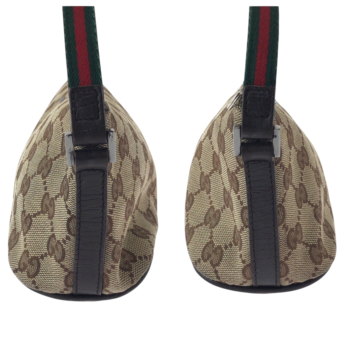 16298
GUCCI グッチ シェリーライン ベージュ ブラウン シルバー金具 GGキャンバス 141309 ハンドバッグ アクセサリーポーチ  レディース AB24