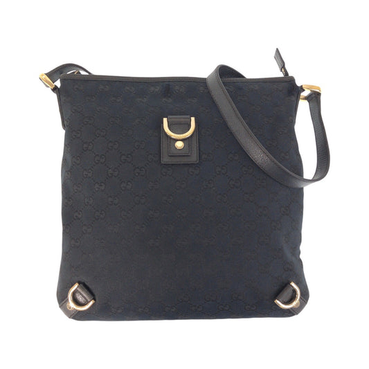 16299
GUCCI グッチ アビー ブラック 黒 ゴールド金具 GGキャンバス / レザー 131326 ショルダーバッグ メッセンジャーバッグ  レディース B12