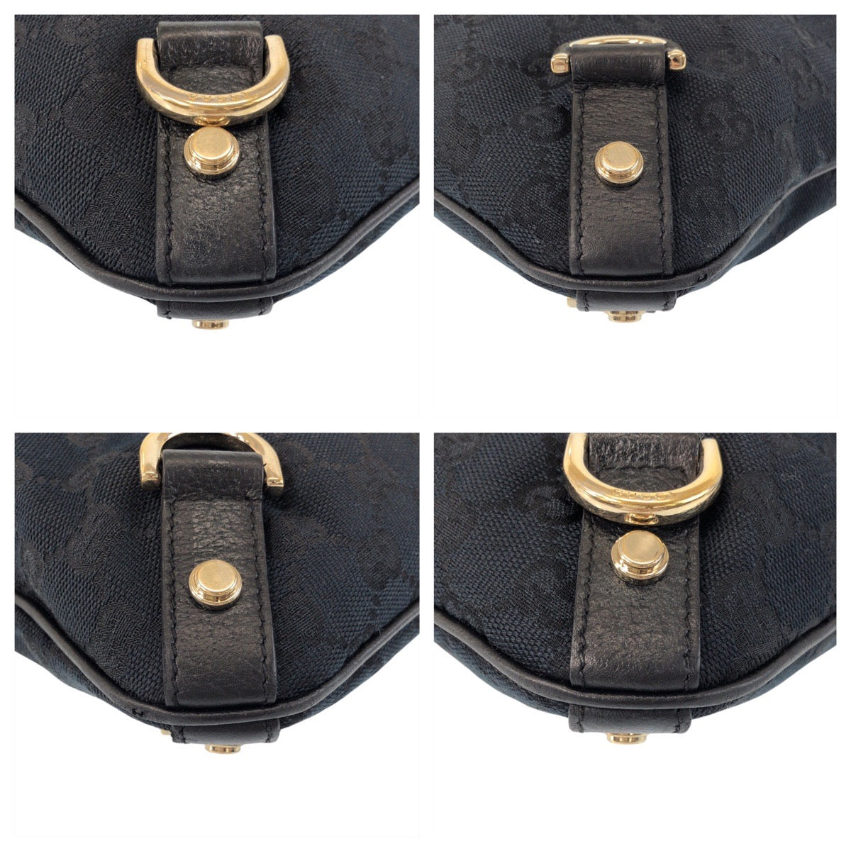 16299
GUCCI グッチ アビー ブラック 黒 ゴールド金具 GGキャンバス / レザー 131326 ショルダーバッグ メッセンジャーバッグ  レディース B12