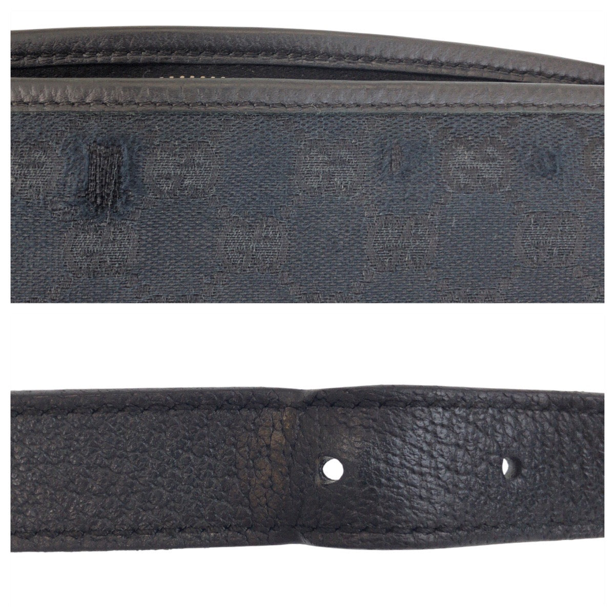 16299
GUCCI グッチ アビー ブラック 黒 ゴールド金具 GGキャンバス / レザー 131326 ショルダーバッグ メッセンジャーバッグ  レディース B12