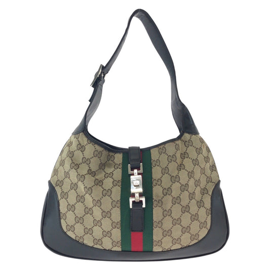 16300
GUCCI グッチ ジャッキー シェリーライン ブラウン シルバー金具 GGキャンバス / レザー 001 3306 ショルダーバッグ  レディース