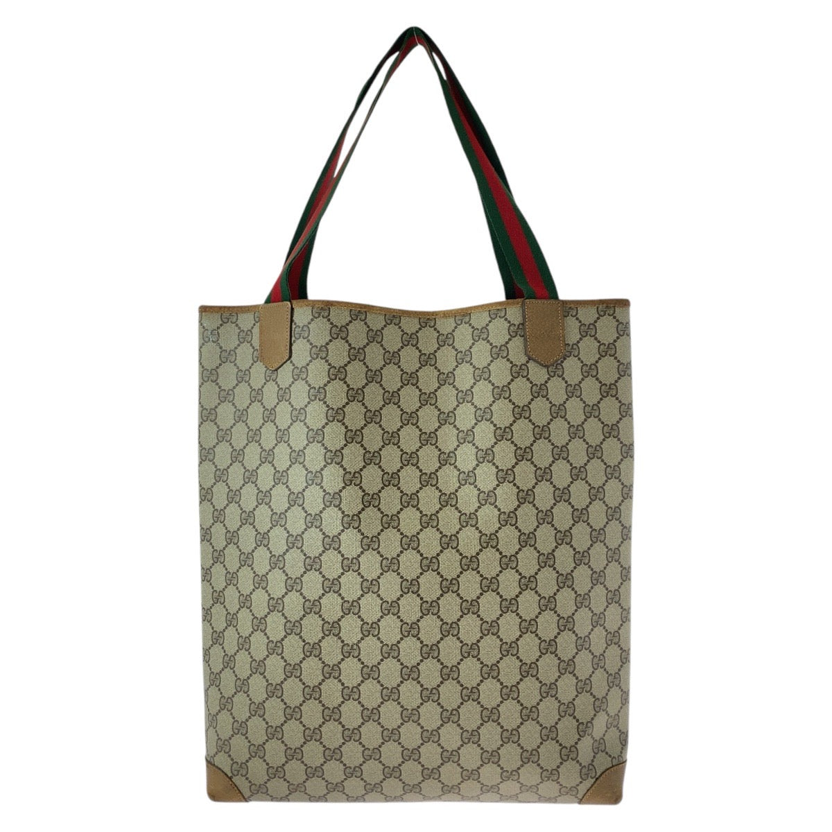 16302
GUCCI グッチ ヴィンテージ シェリーライン オールドグッチ ベージュ ブラウン GGスプリームキャンバス / レザー 002 067 0054 トートバッグ ショルダーバッグ  レディース AB15