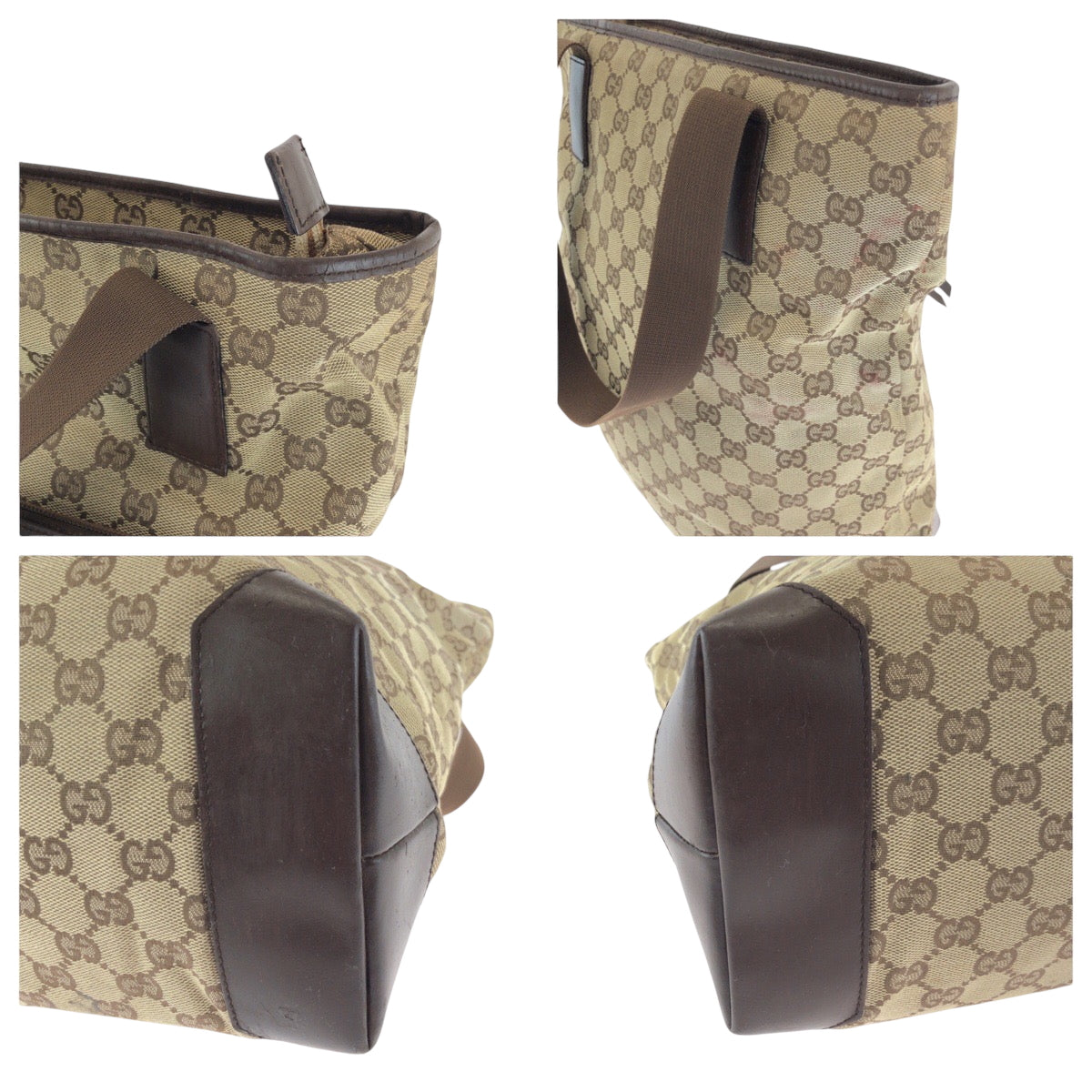 16303
GUCCI グッチ ベージュ ブラウン シルバー金具 GGキャンバス 019 0401 トートバッグ ショルダーバッグ  レディース ABP32