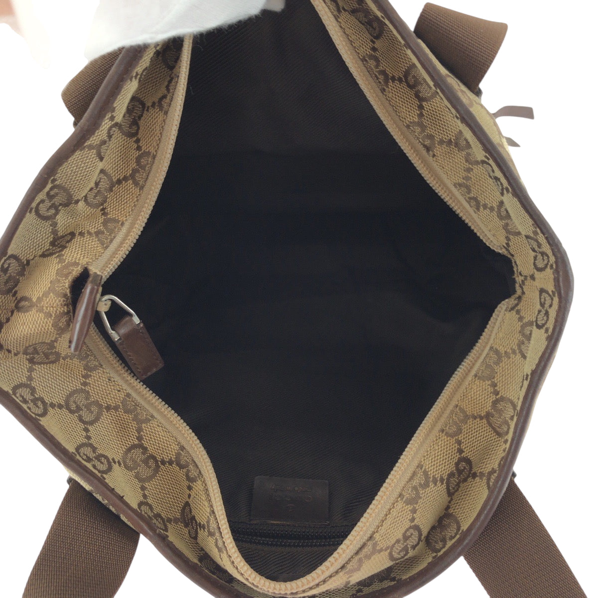 16303
GUCCI グッチ ベージュ ブラウン シルバー金具 GGキャンバス 019 0401 トートバッグ ショルダーバッグ  レディース ABP32