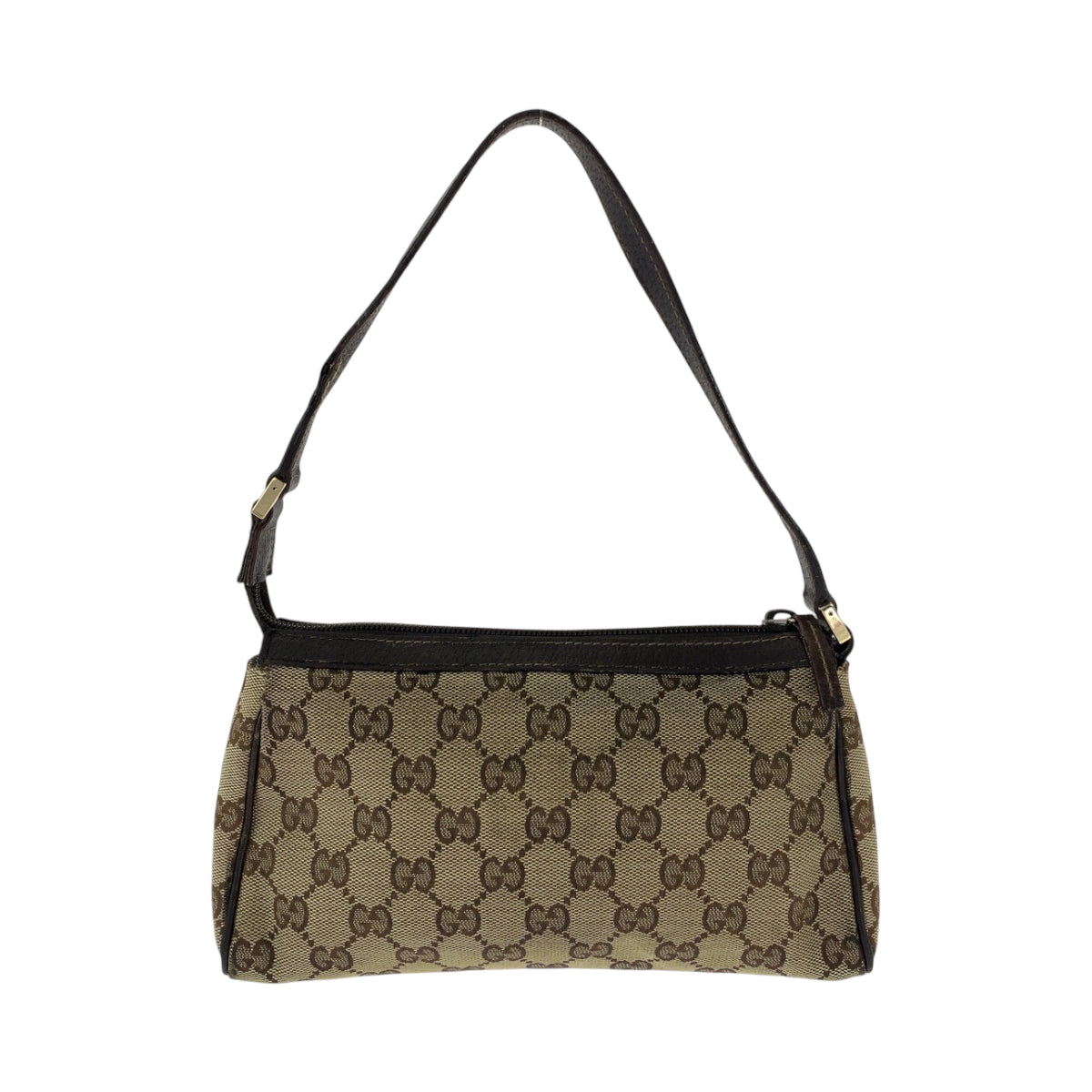 16304
GUCCI グッチ ベージュ ブラウン ゴールド金具 GGキャンバス 145750 ハンドバッグ アクセサリーポーチ  レディース