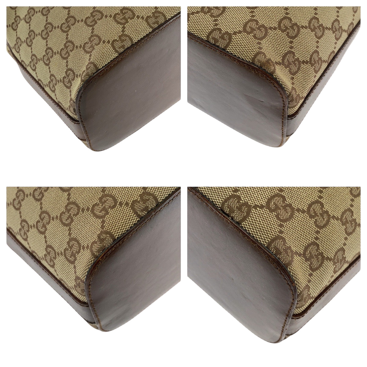 16305
GUCCI グッチ ベージュ ブラウン シルバー金具 GGキャンバス 001 3814 ホーボー ショルダーバッグ 肩掛け  レディース