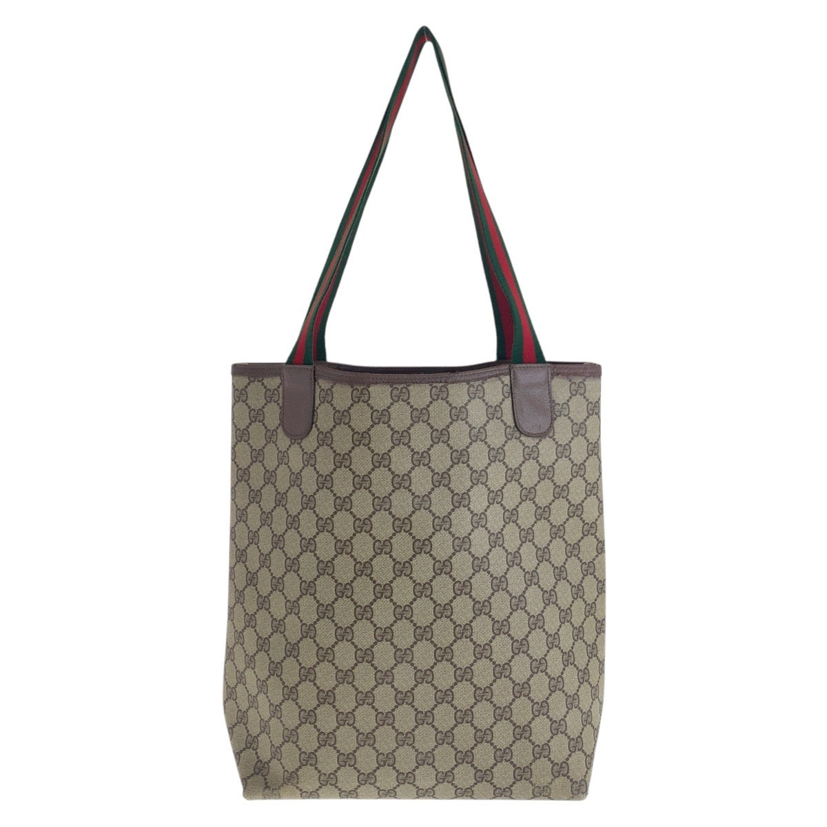 16307
GUCCI グッチ ヴィンテージ オールドグッチ シェリーライン インターロッキング ブラウン ゴールド金具 GGスプリームキャンバス / レザー 39 02 003 トートバッグ ショルダーバッグ  レディース