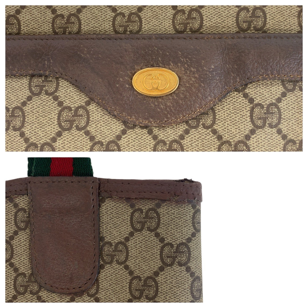 16307
GUCCI グッチ ヴィンテージ オールドグッチ シェリーライン インターロッキング ブラウン ゴールド金具 GGスプリームキャンバス / レザー 39 02 003 トートバッグ ショルダーバッグ  レディース
