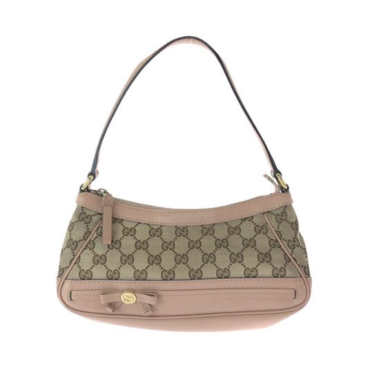 16308
GUCCI グッチ プリンシー インターロッキング ピンクベージュ ブラウン ゴールド金具 GGキャンバス / レザー 269893 ハンドバッグ アクセサリーポーチ  レディース