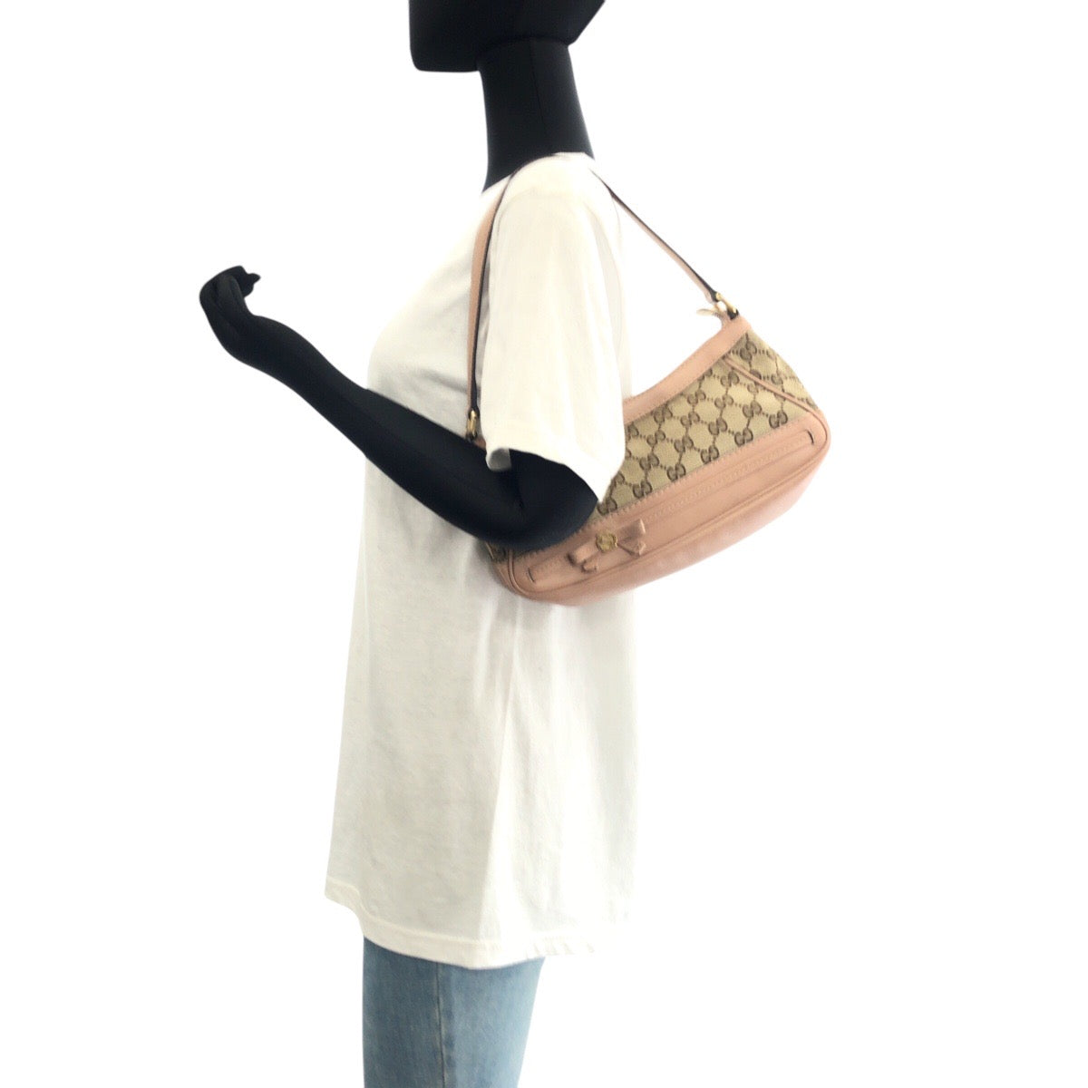 16308
GUCCI グッチ プリンシー インターロッキング ピンクベージュ ブラウン ゴールド金具 GGキャンバス / レザー 269893 ハンドバッグ アクセサリーポーチ  レディース