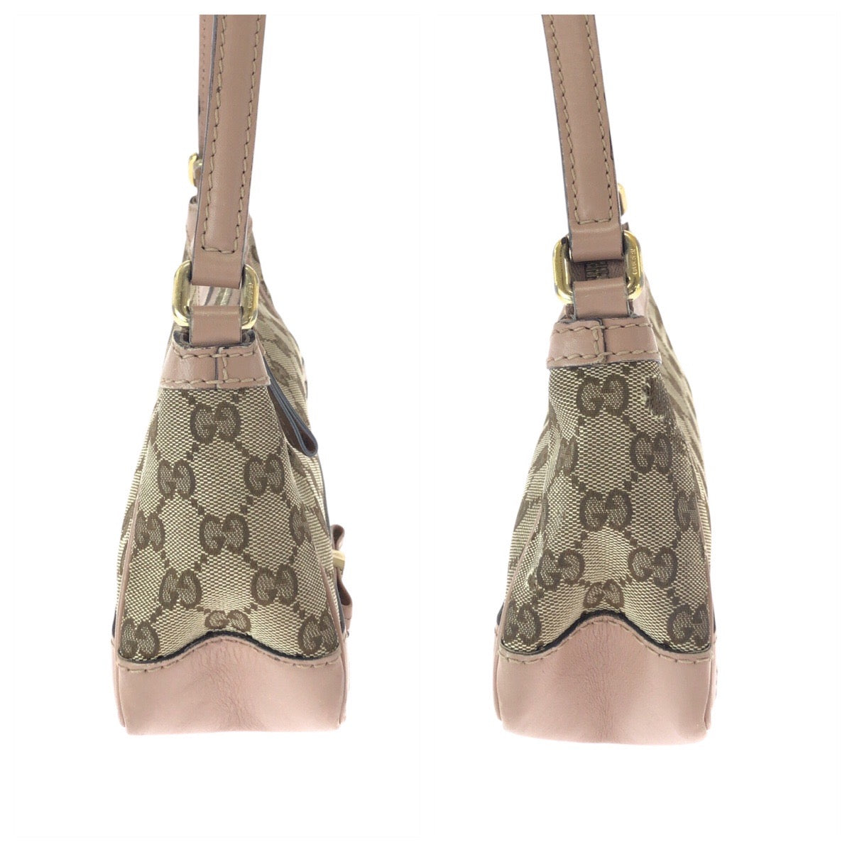 16308
GUCCI グッチ プリンシー インターロッキング ピンクベージュ ブラウン ゴールド金具 GGキャンバス / レザー 269893 ハンドバッグ アクセサリーポーチ  レディース