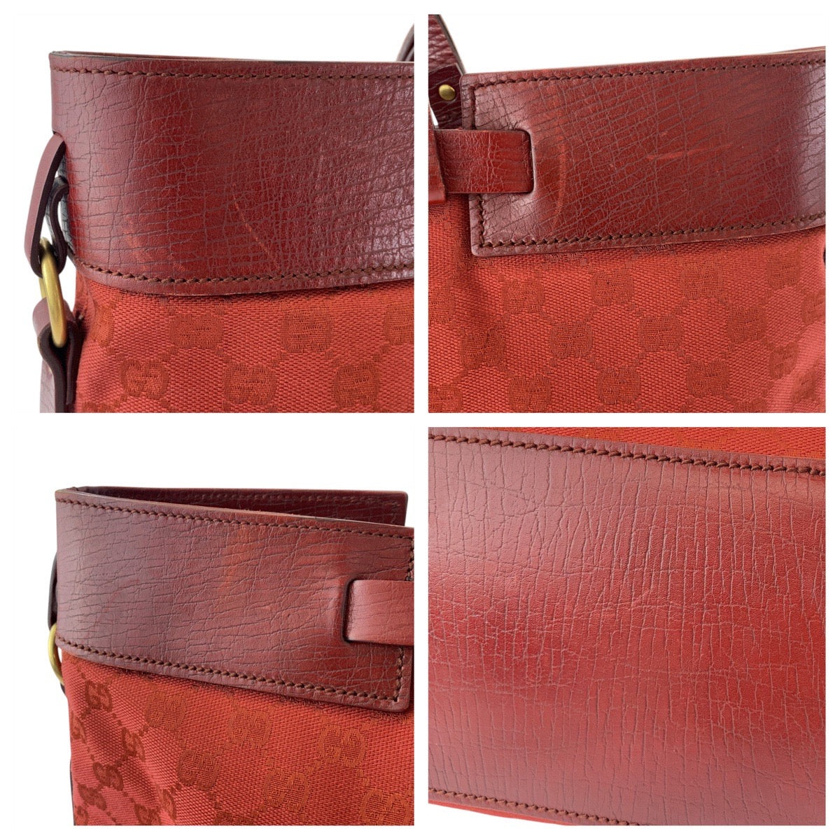 16309
GUCCI グッチ レッド  ゴールド金具 GGキャンバス / レザー 106251 ハンドバッグ トートバッグ  レディース ABP25
