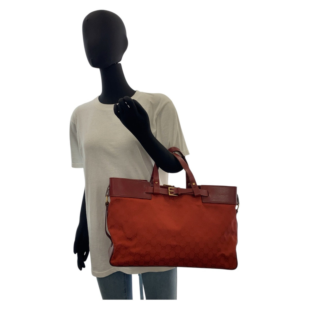 16309
GUCCI グッチ レッド  ゴールド金具 GGキャンバス / レザー 106251 ハンドバッグ トートバッグ  レディース ABP25