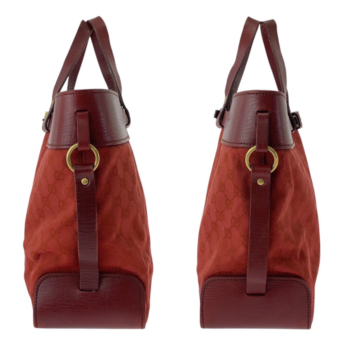 16309
GUCCI グッチ レッド  ゴールド金具 GGキャンバス / レザー 106251 ハンドバッグ トートバッグ  レディース ABP25