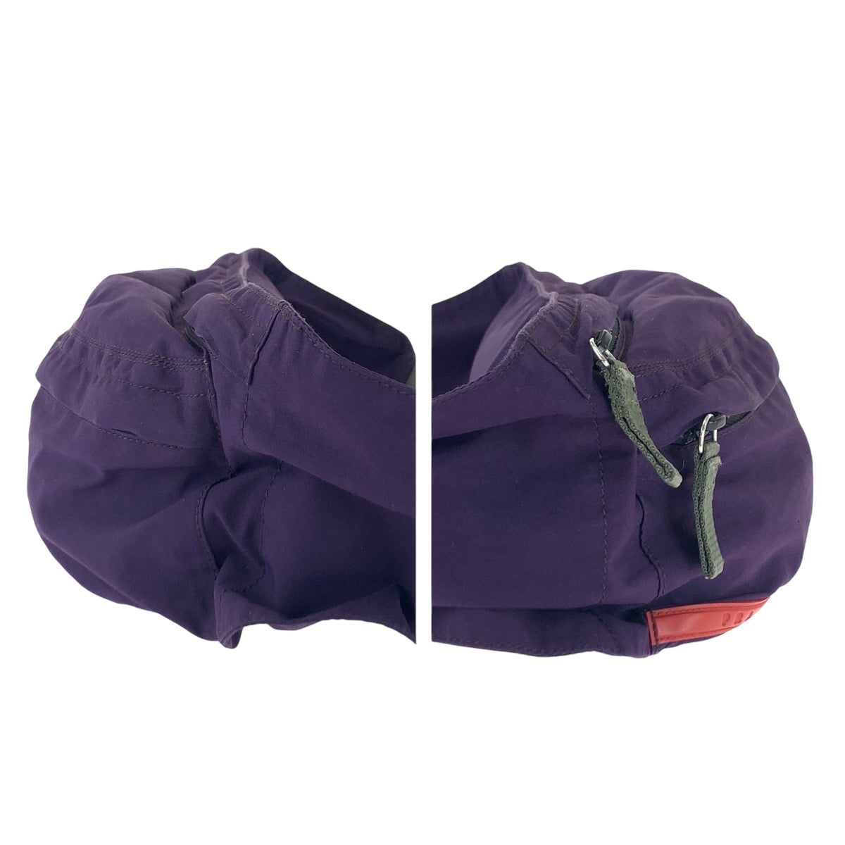 16310
PRADA プラダ プラダスポーツ ロゴ パープル グレー シルバー金具 ナイロン ウエストバッグ ボムバッグ  レディース