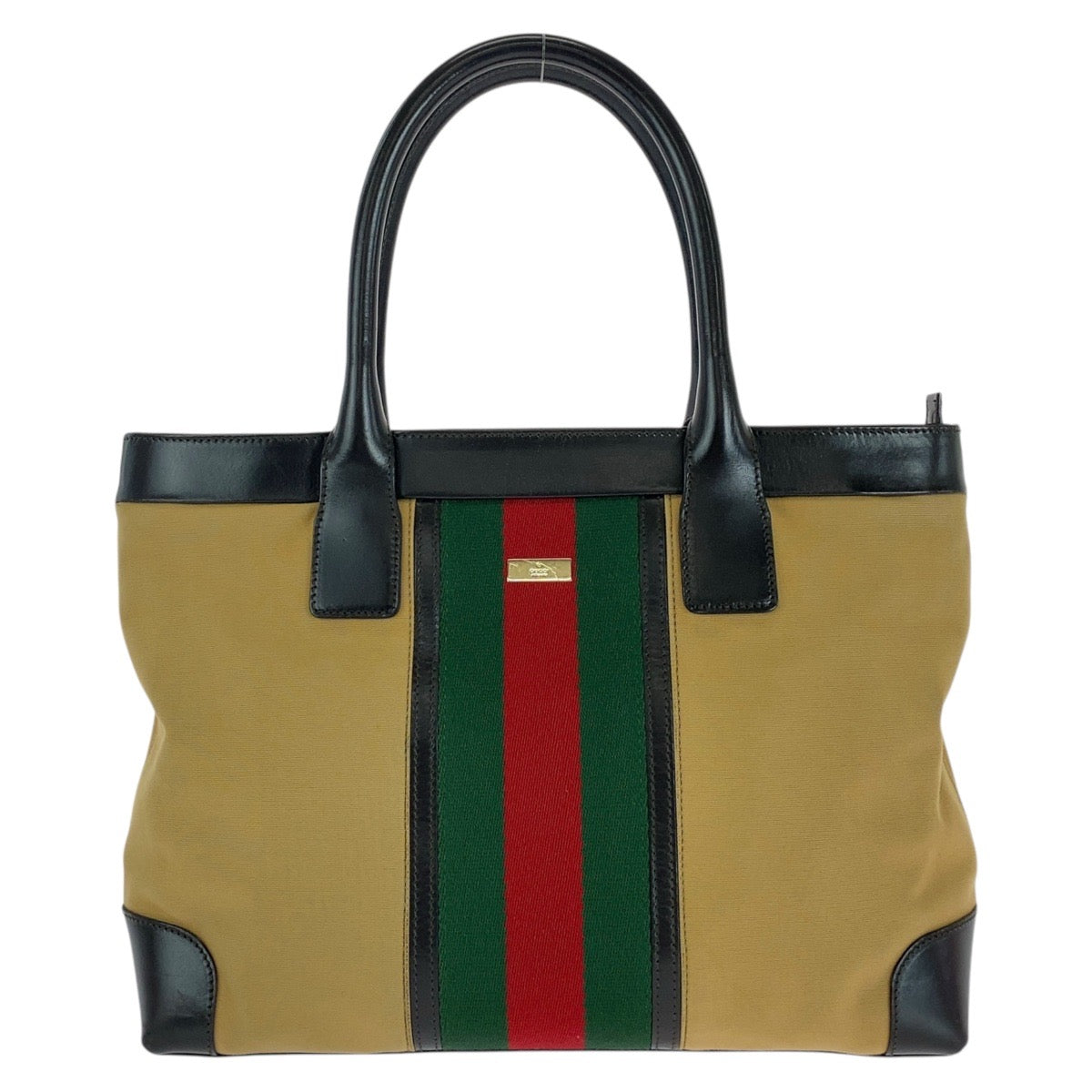 16312
GUCCI グッチ シェリーライン ベージュ キャメル ブラック 黒 キャンバス / レザー 002 1119 トートバッグ ショルダーバッグ  レディース ABP38