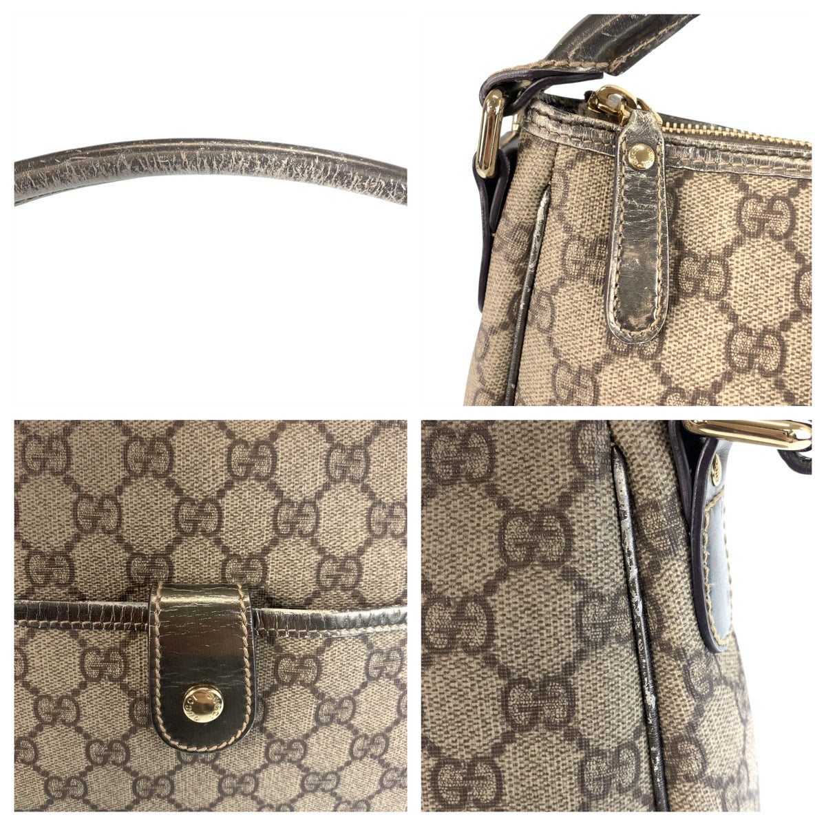 16313
GUCCI グッチ ベージュ ゴールド金具 GGスプリームキャンバス 189898 ショルダーバッグ  レディース