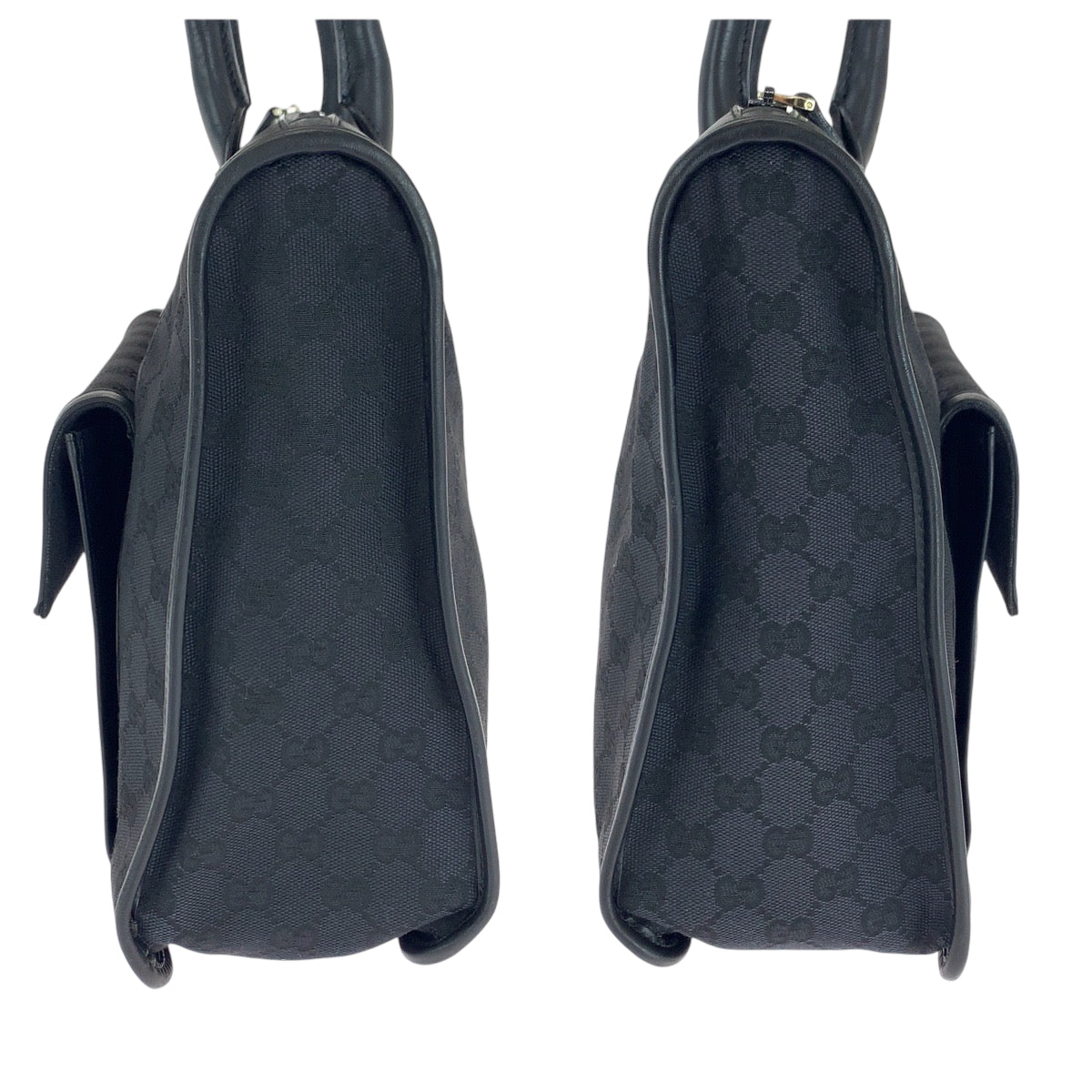 16314
GUCCI グッチ ブラック 黒 シルバー金具 GGキャンバス 000 0854 ハンドバッグ ショルダーバッグ  レディース ABP40