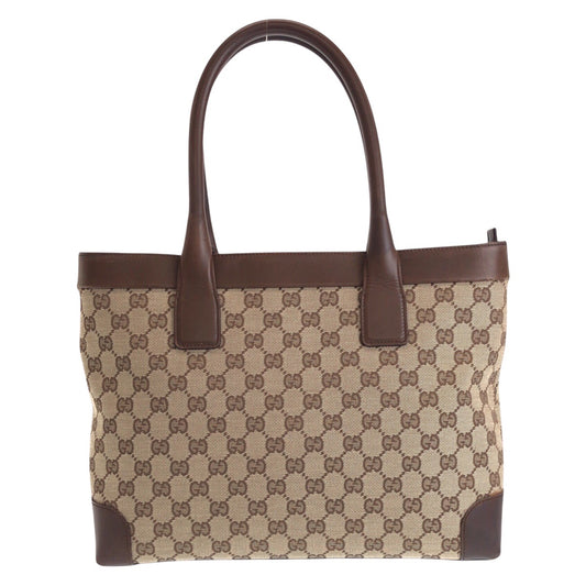 16316
GUCCI グッチ ブラウン ベージュ  GGキャンバス / レザー 33890 トートバッグ ショルダーバッグ  レディース ABP42