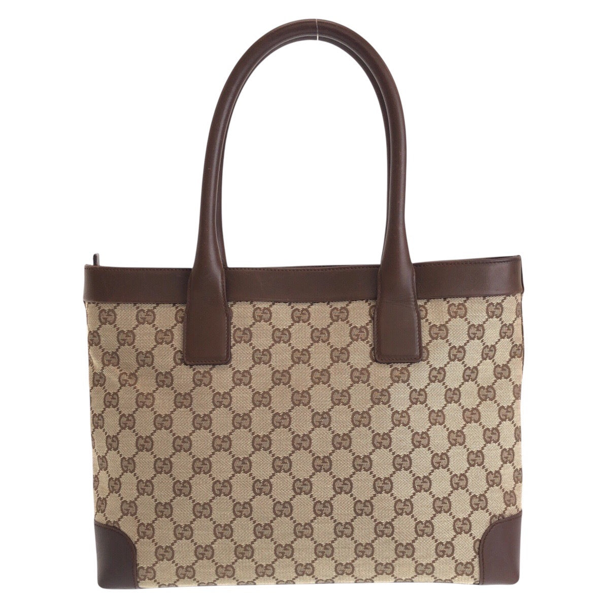 16316
GUCCI グッチ ブラウン ベージュ  GGキャンバス / レザー 33890 トートバッグ ショルダーバッグ  レディース ABP42