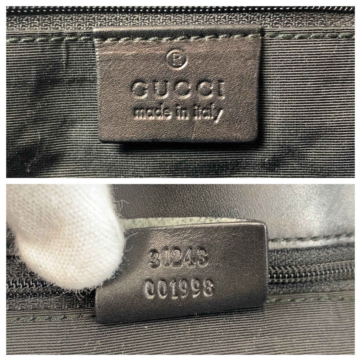 16317
GUCCI グッチ ブラック 黒 GGキャンバス / レザー 31243 トートバッグ ショルダーバッグ  レディース