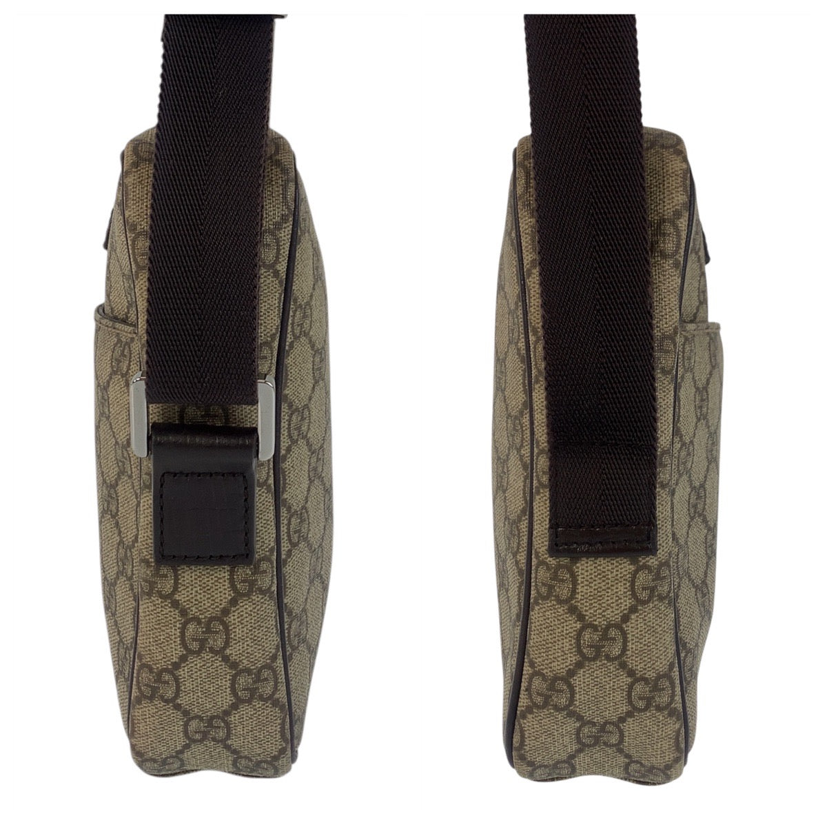 16319
GUCCI グッチ ベージュ ブラウン GGスプリームキャンバス 122754 ショルダーバッグ ポシェット  レディース A40