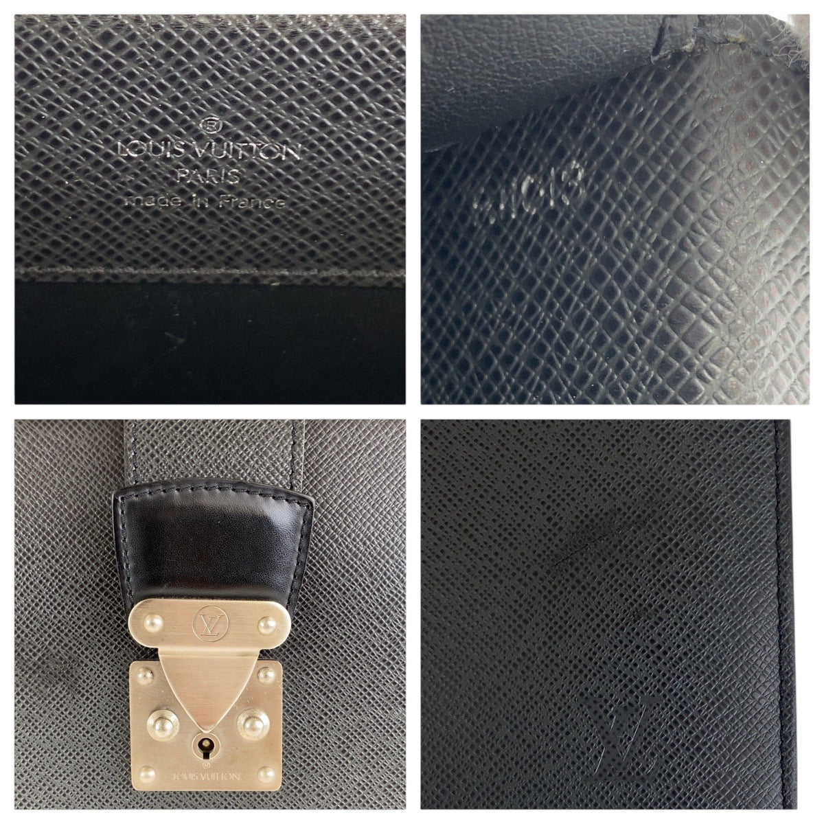 16321
LOUIS VUITTON ルイヴィトン タイガ ピロットケース ウラル ブラック 黒 シルバー金具 レザー M30022 ビジネスバッグ ブリーフケース  メンズ A66