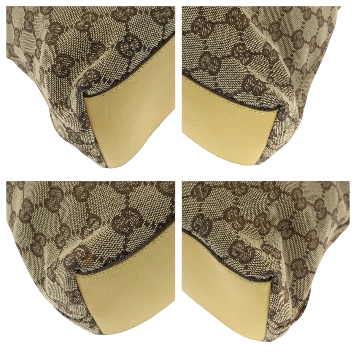 16322
GUCCI グッチ ニュージャッキー ベージュ イエロー ゴールド金具 GGキャンバス 109190 ホーボー ショルダーバッグ レディース ABP43