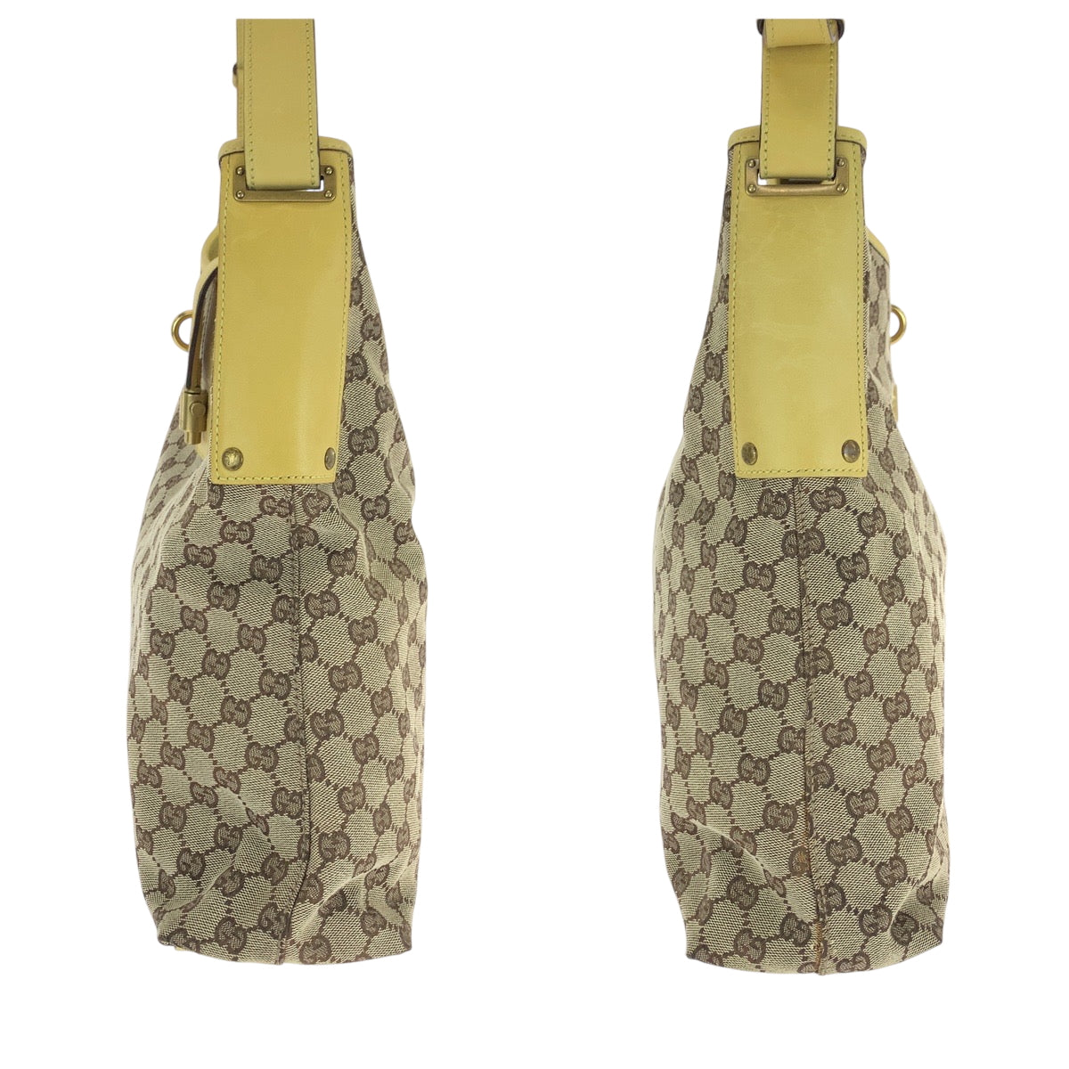 16322
GUCCI グッチ ニュージャッキー ベージュ イエロー ゴールド金具 GGキャンバス 109190 ホーボー ショルダーバッグ レディース ABP43