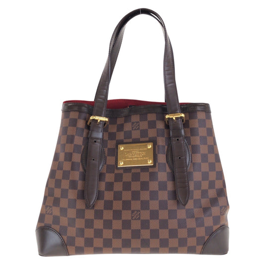 16323
LOUIS VUITTON ルイヴィトン ダミエ ハムステッド MM ブラウン ゴールド金具 PVC / レザー N51204 トートバッグ ショルダーバッグ  レディース A73