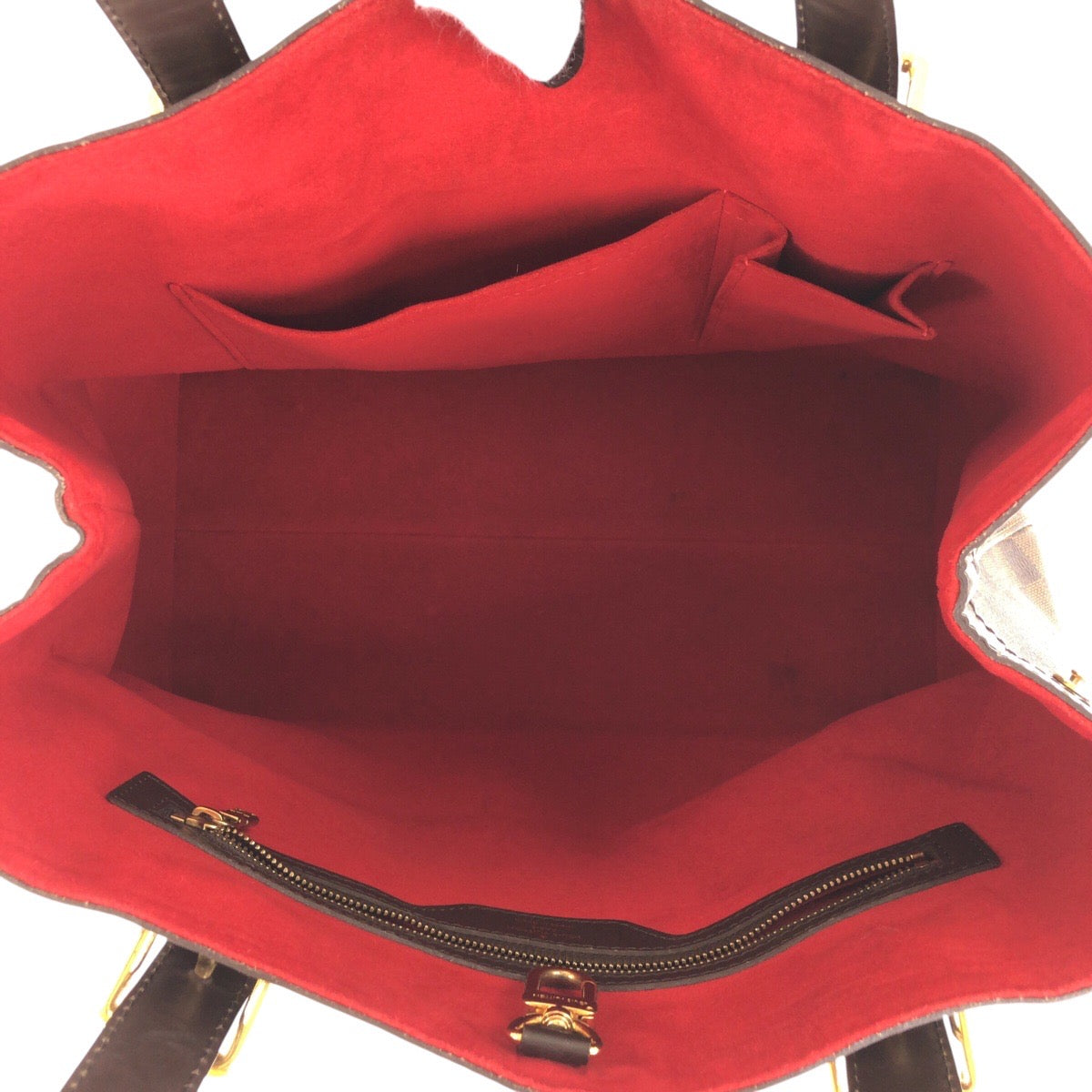16323
LOUIS VUITTON ルイヴィトン ダミエ ハムステッド MM ブラウン ゴールド金具 PVC / レザー N51204 トートバッグ ショルダーバッグ  レディース A73