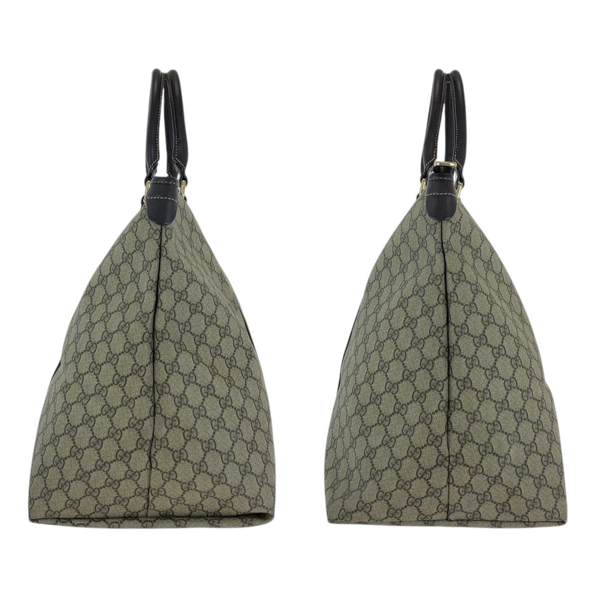 16324
GUCCI グッチ ベージュ ブラウン ゴールド金具 GGスプリームキャンバス / レザー 201482 トートバッグ ショルダーバッグ ビジネスバッグ  メンズ ABP50