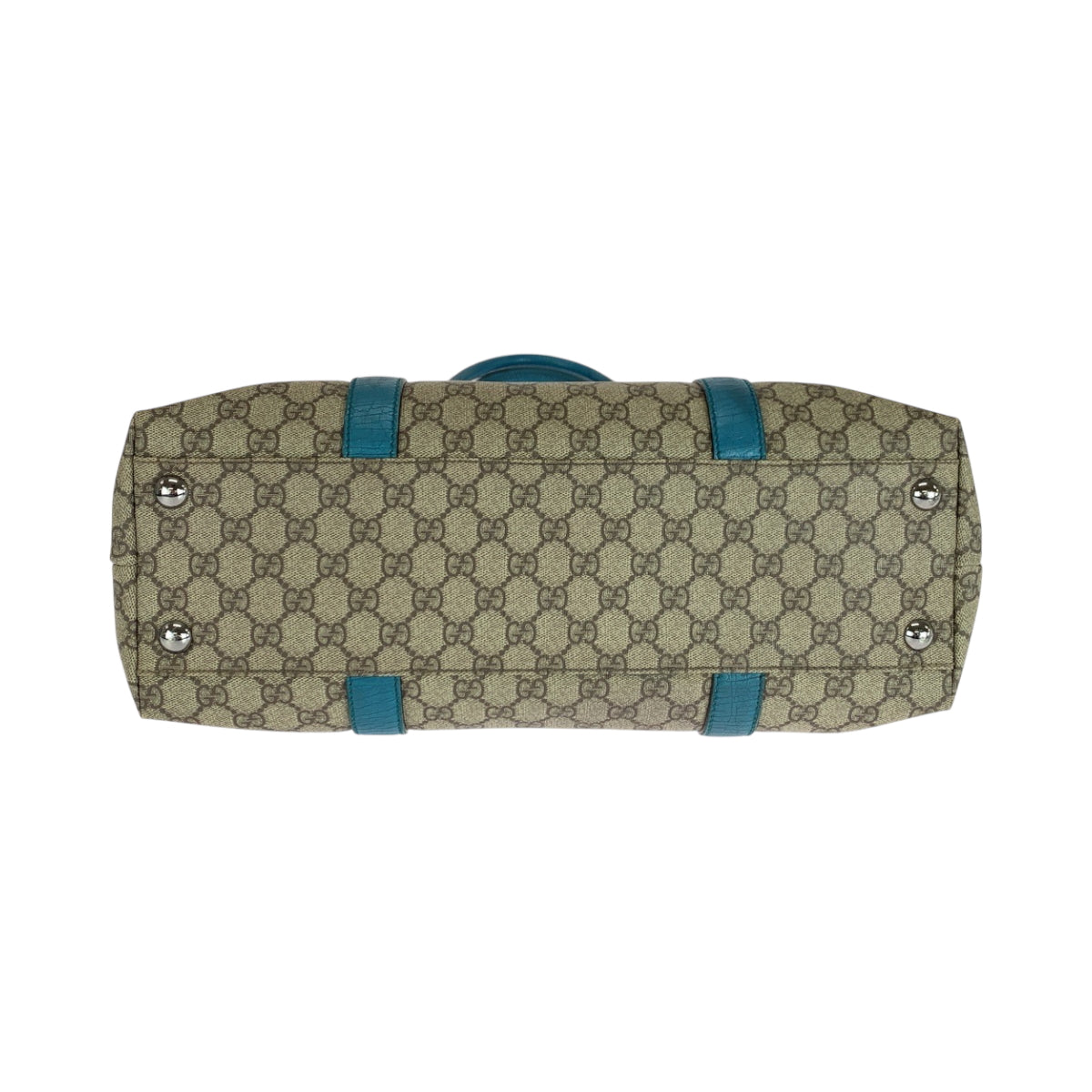 16327
GUCCI グッチ ベージュ ブルー シルバー金具 GGスプリームキャンバス 14288 トートバッグ ショルダーバッグ  レディース