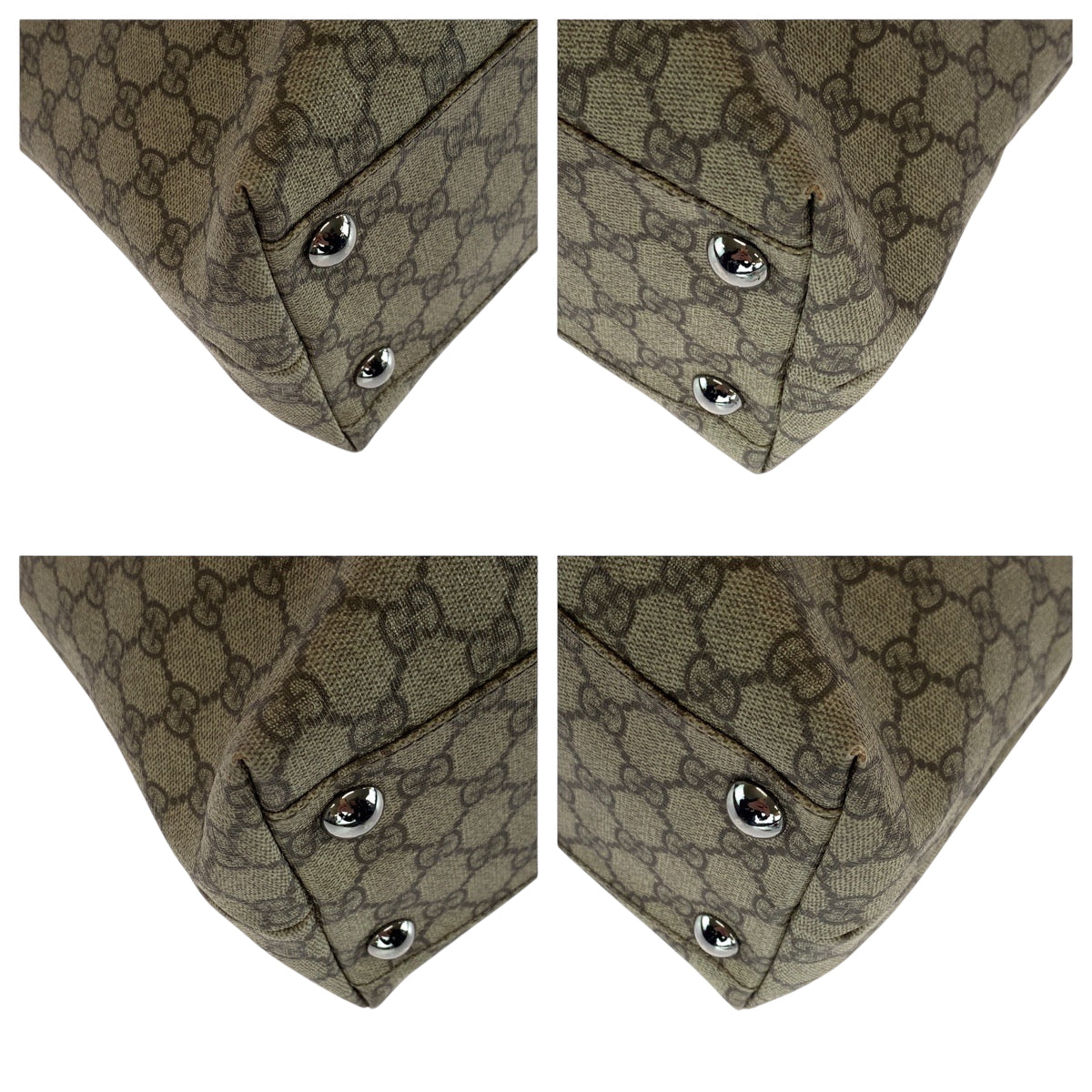 16327
GUCCI グッチ ベージュ ブルー シルバー金具 GGスプリームキャンバス 14288 トートバッグ ショルダーバッグ  レディース