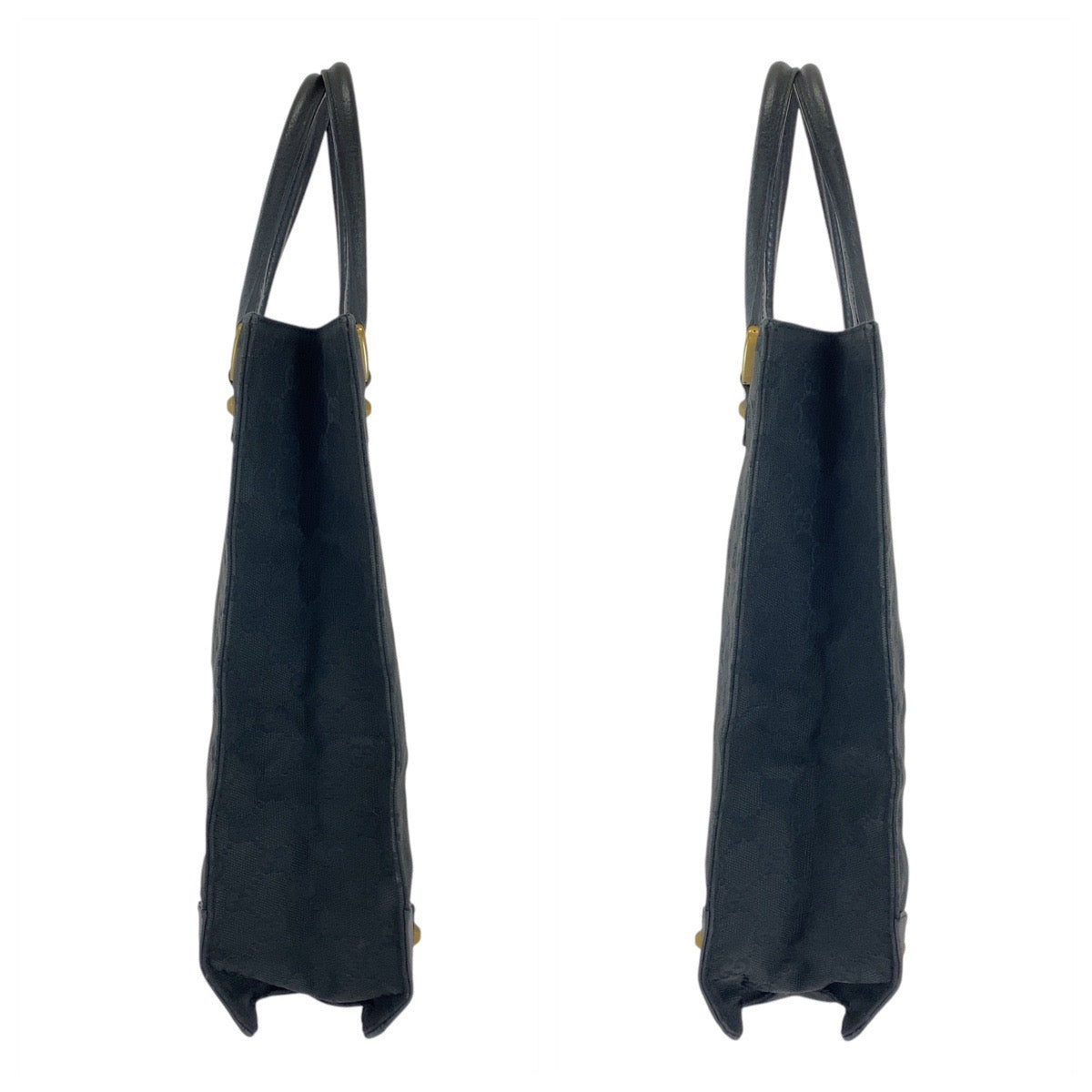 16329
GUCCI グッチ スタッズ ブラック 黒 ゴールド金具 GGキャンバス / レザー 120898 トートバッグ ショルダーバッグ  レディース AB29