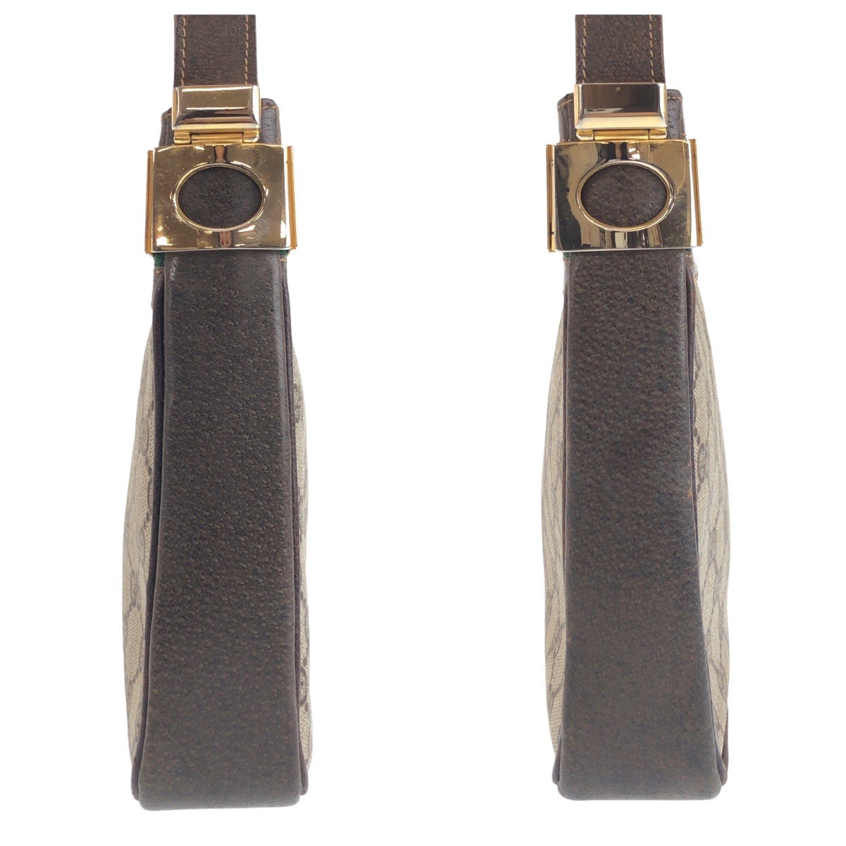 16333
GUCCI グッチ ヴィンテージ オールドグッチ シェリーライン ベージュ ブラウン ゴールド金具 GGスプリームキャンバス / レザー ショルダーバッグ レディース ABP41