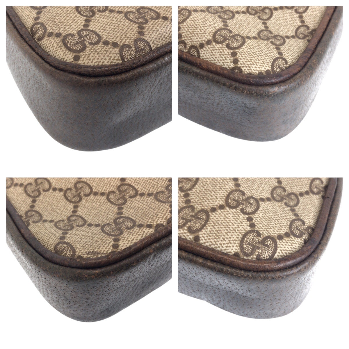 16333
GUCCI グッチ ヴィンテージ オールドグッチ シェリーライン ベージュ ブラウン ゴールド金具 GGスプリームキャンバス / レザー ショルダーバッグ レディース ABP41