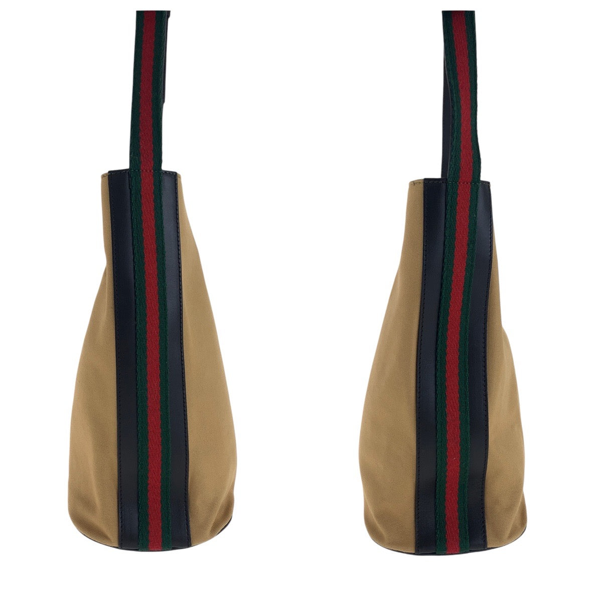 16336
GUCCI グッチ シェリーライン ベージュ ブラック ゴールド金具 キャンバス / レザー 001 4286 ショルダーバッグ  レディース ABP33