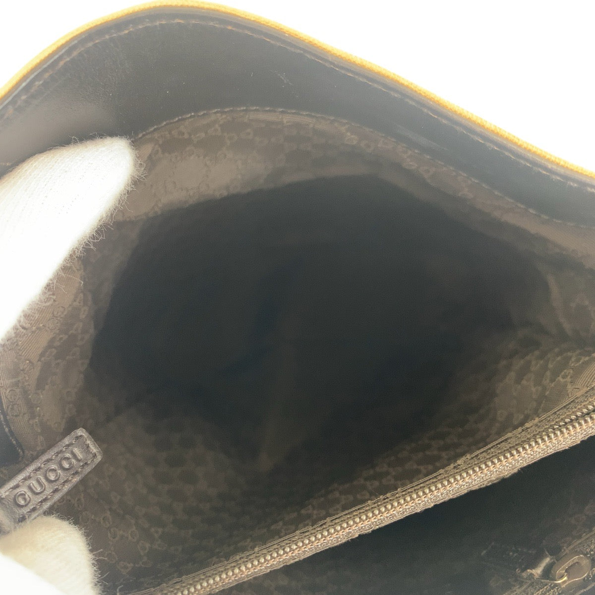 16336
GUCCI グッチ シェリーライン ベージュ ブラック ゴールド金具 キャンバス / レザー 001 4286 ショルダーバッグ  レディース ABP33