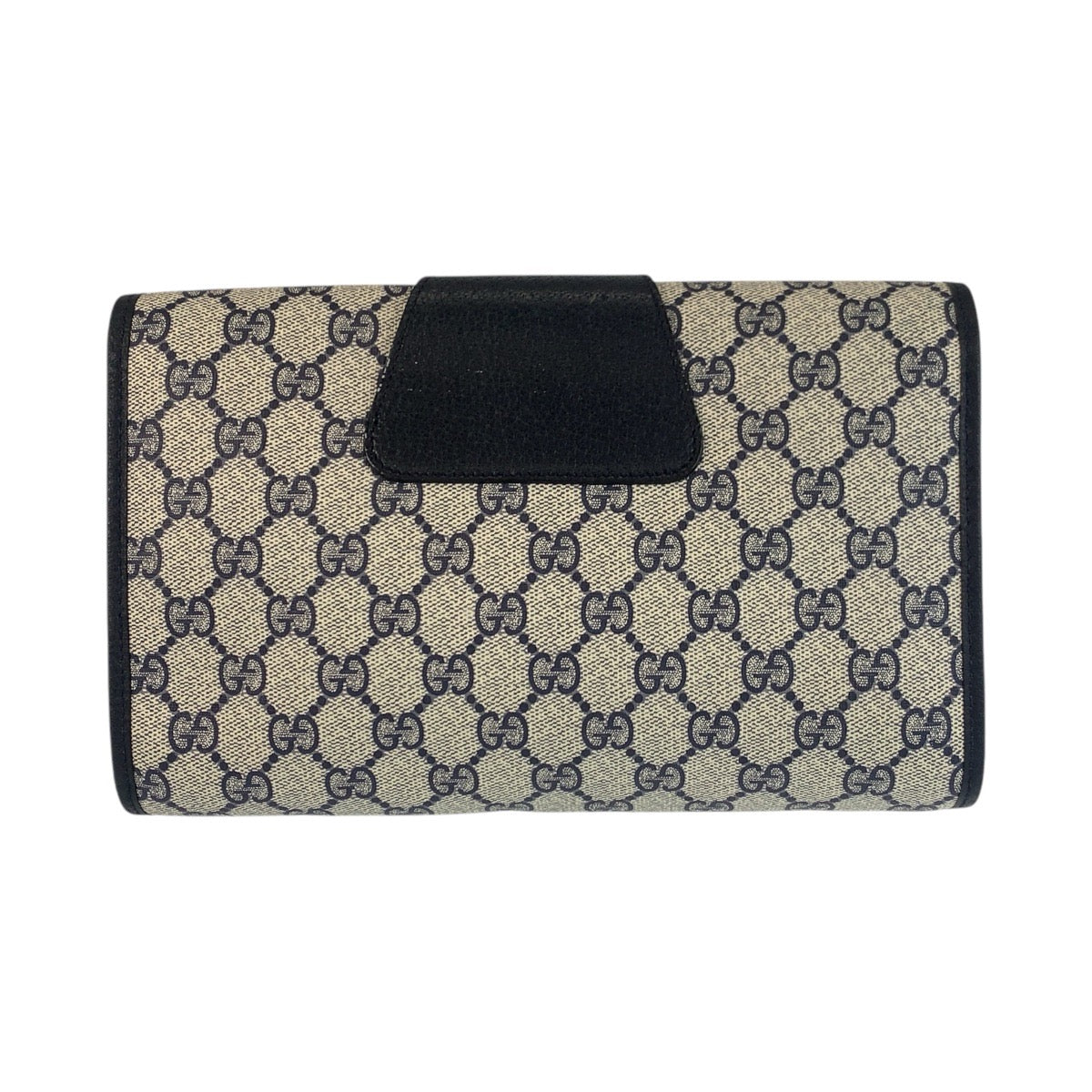 16337
GUCCI グッチ ヴィンテージ シェリーライン オールドグッチ グレー ネイビー GGスプリームキャンバス / レザー 89 01 030 クラッチバッグ セカンドバッグ  レディース