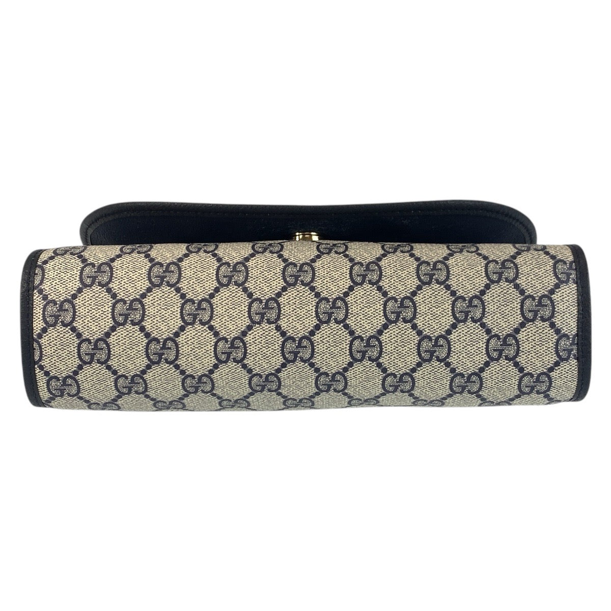 16337
GUCCI グッチ ヴィンテージ シェリーライン オールドグッチ グレー ネイビー GGスプリームキャンバス / レザー 89 01 030 クラッチバッグ セカンドバッグ  レディース