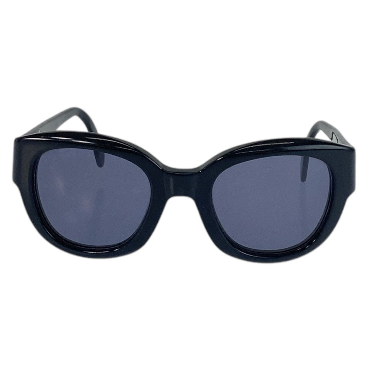 16340
CHANEL シャネル ヴィンテージ ブラック 黒 ゴールド金具 プラスチック LY 05247 94305 サングラス 男女兼用 ウェリントン  レディース AB29