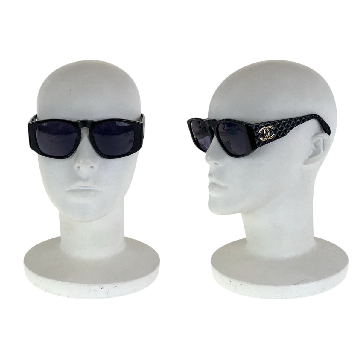 16341
CHANEL シャネル マトラッセ ココマーク ブラック 黒 ゴールド金具 プラスチック 01450 94305 サングラス 男女兼用 ウェリントン  レディース