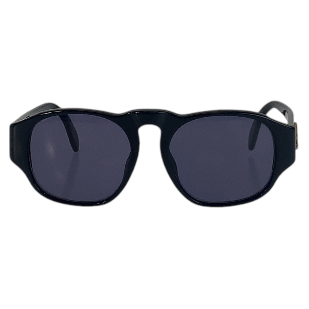 16343
CHANEL シャネル ココマーク ブラック 黒 ゴールド金具 プラスチック 01452 94305 サングラス 男女兼用 スクエア  レディース A26
