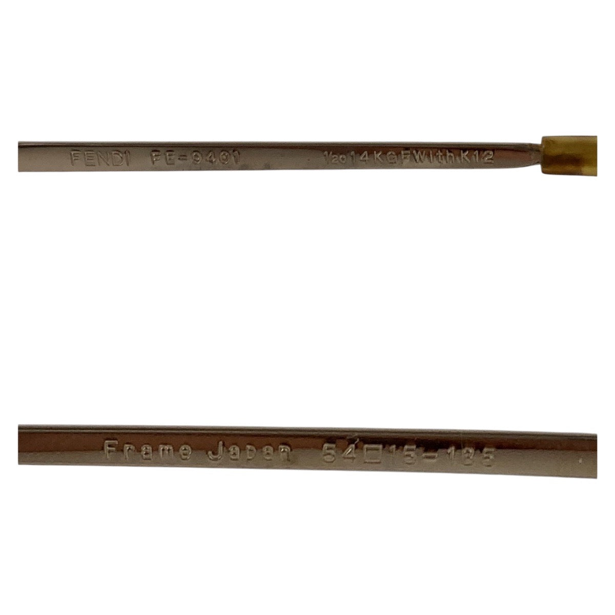 16345
FENDI フェンディ クリア ゴールド金具 ガラス / メタル / ラインストーン FE-9401 54□15-135 メガネフレーム  レディース AB10