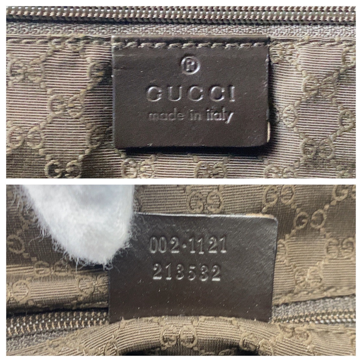 16352
GUCCI グッチ シェリーライン ベージュ ブラウン キャンバス / レザー 002 1121 トートバッグ  レディース